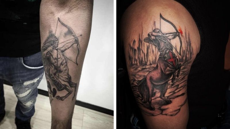 Tattoo cung Nhân Mã cực chiến