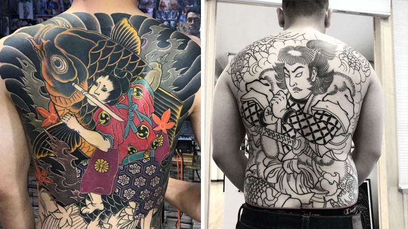 Hình xăm Nhật cổ Yakuza tattoo full lưng đầy thu hút, hấp dẫn