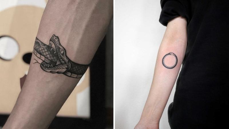 Hình tattoo rắn cắn đuôi giúp tiếp thêm niềm tin